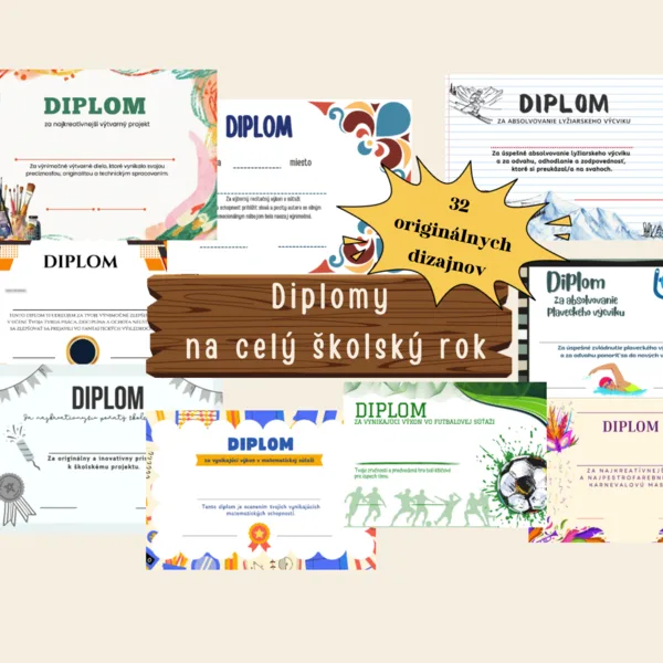 Diplomy na celý školský rok 1