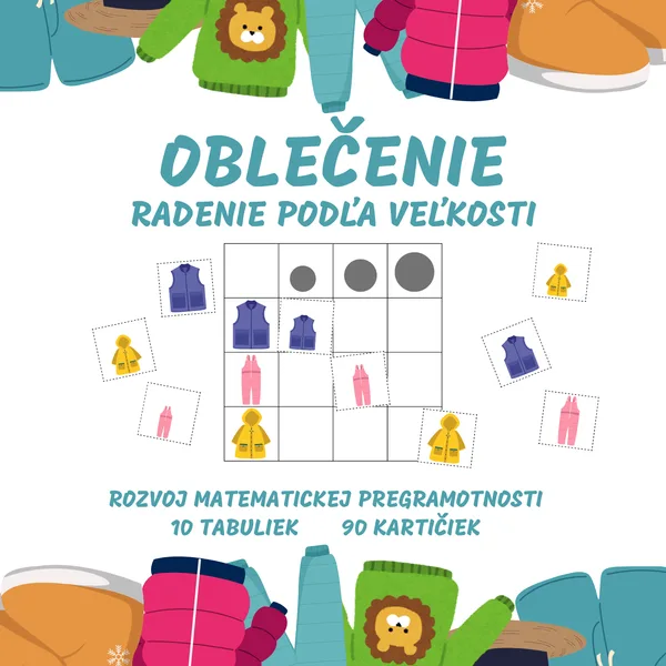 OBLEČENIE - radenie podľa veľkosti 1