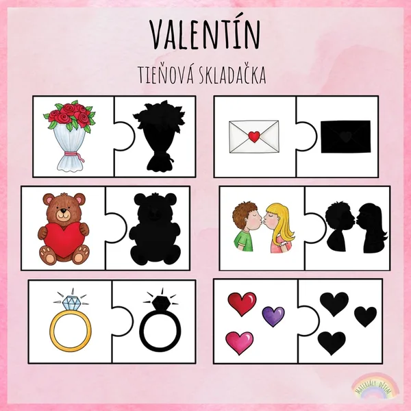 Valentín, tieňová skladačka 1