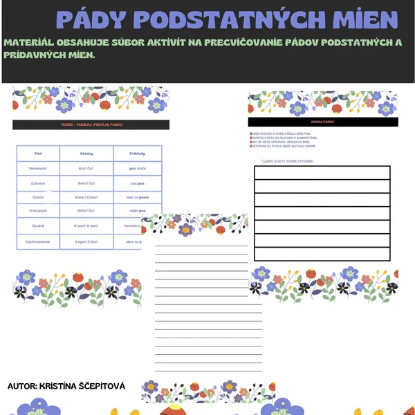 Pády podstatných a prídavných mien 1