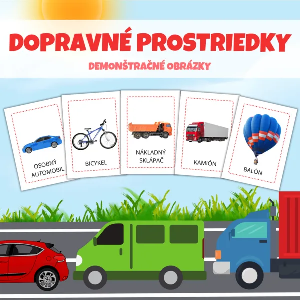 DOPRAVNÉ PROSTRIEDKY - brožúra - demonštračné obrázky 1