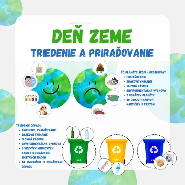 DEŇ ZEME - triedenie a priraďovanie 1