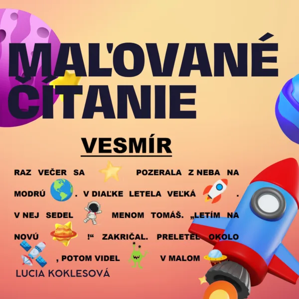 Maľované čítanie - vesmír 1