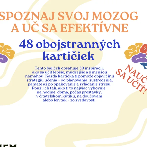 48 obojstranných kartičiek - Spoznaj svoj mozog 1