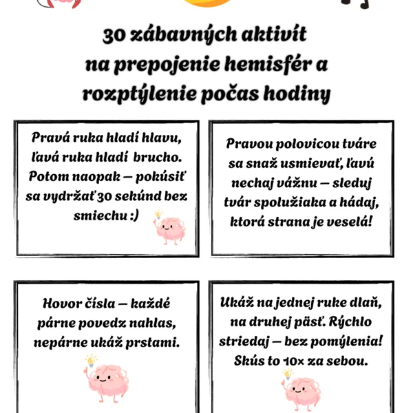 Zábavné aktivity na prepojenie hemisfér 1