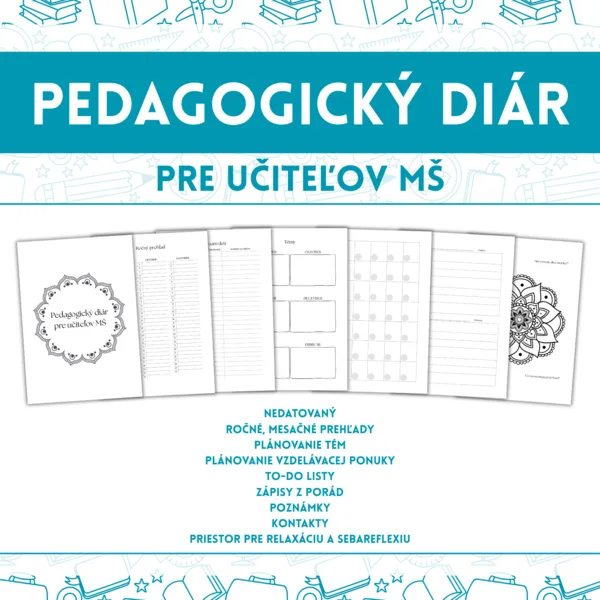 Pedagogický diár pre učiteľov MŠ - nedatovaný - brožúra 1