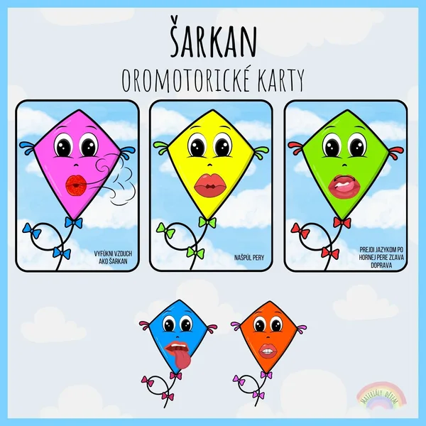 Šarkan, oromotorické karty 1