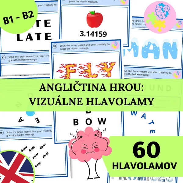 Angličtina hrou: Vizuálne hlavolamy – úroveň B1–B2 1