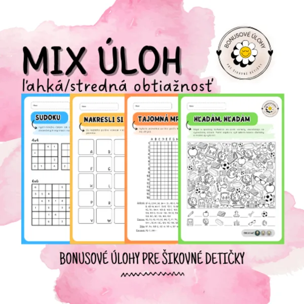 Mix úloh - Bonusové úlohy pre šikovné detičky 1