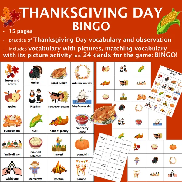 Thanksgiving Day bingo  1