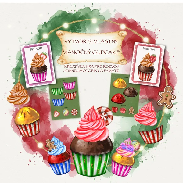 VIANOČNÝ CUPCAKE 1
