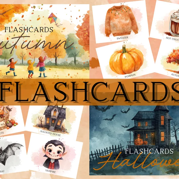 🍂🎃 AUTUMN & HALLOWEEN FLASHCARDS 🎃🍂 1