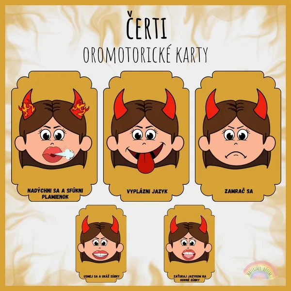 🔥Čerti, oromotorické karty🔥 1