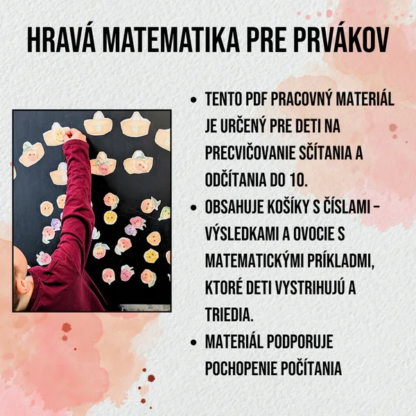 Hravá Matematika pre prvákov - ovocie 1