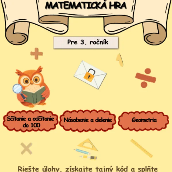 Únikovka - matematická hra pre 3. ročník 1