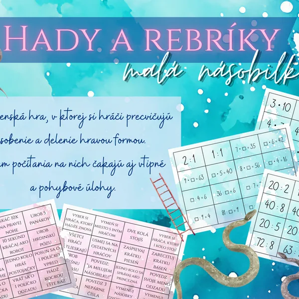 🐍🪜Hady a rebríky - malá násobilka🐍🪜 1