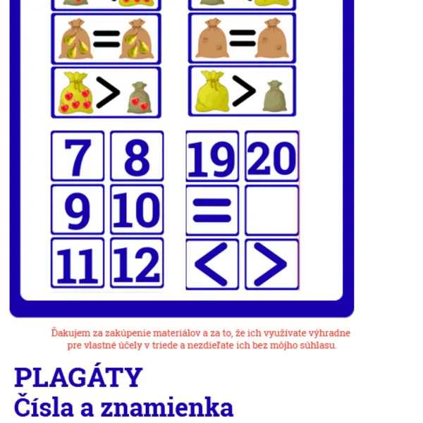 Čísla a znamienka 1