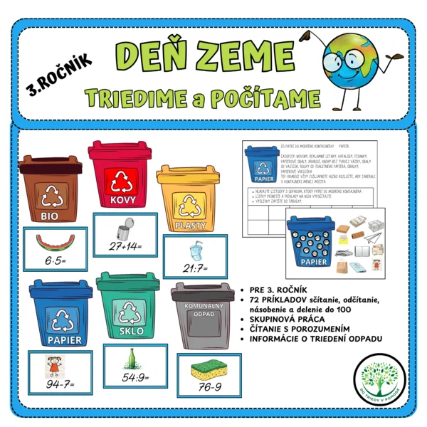 DEŇ ZEME - TRIEDIME A POČÍTAME - 3.ROČNÍK 1