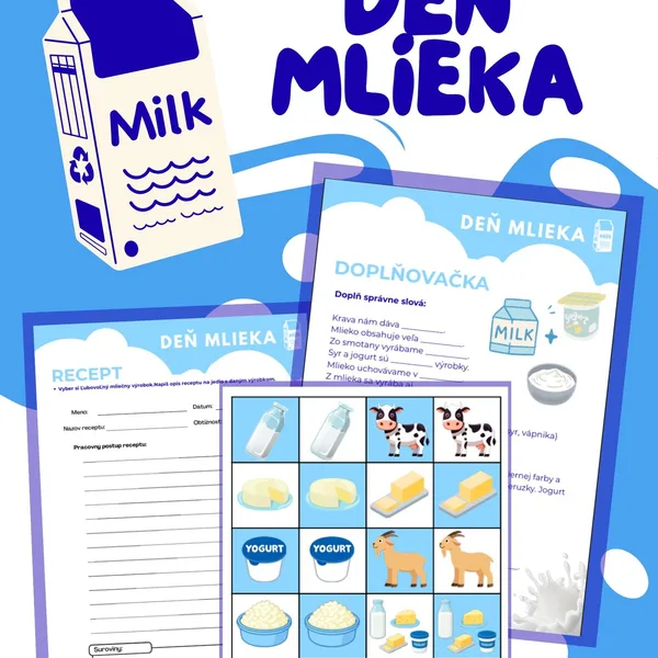 Deň mlieka - súbor aktivít  1