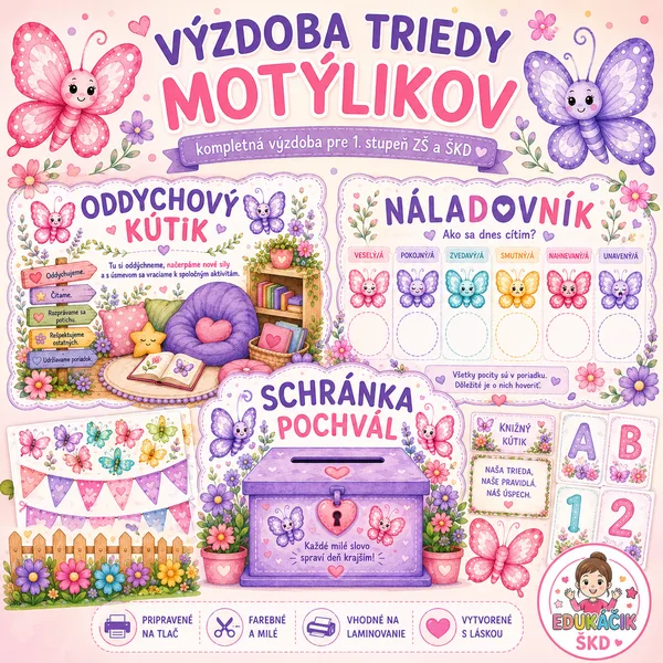 🦋 Výzdoba triedy – MOTÝLIKY 🦋 1