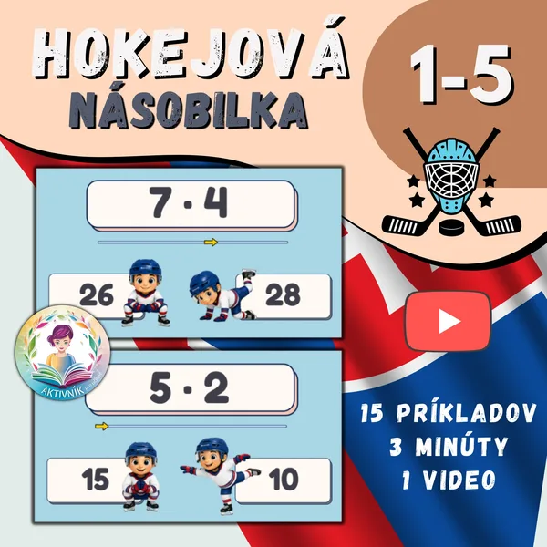 HOKEJOVÁ ROZCVIČKA - násobilka 1-5 1