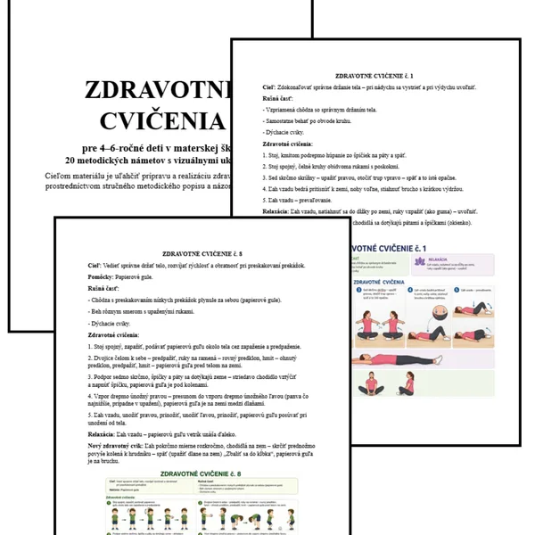 20 zdravotných cvičení pre deti v materskej škole  1
