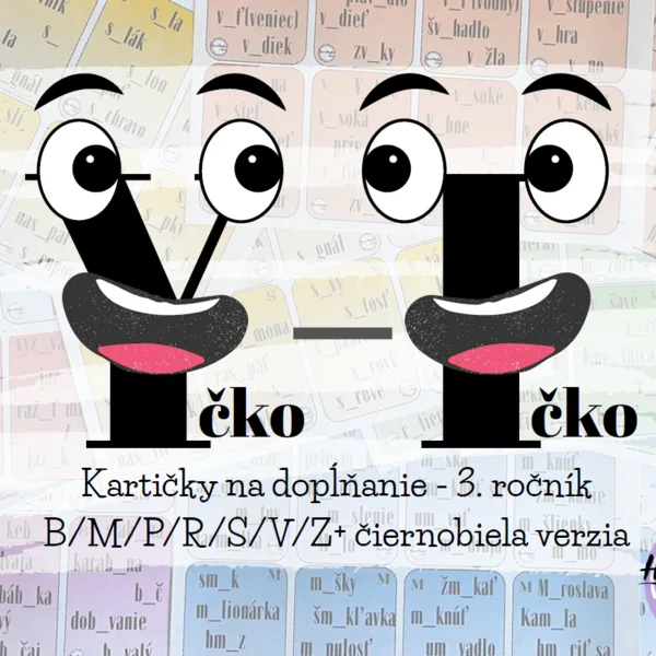 Kartičky Yčko-Ičko. 😎 Vybrané slová 3.roč. (Kompletný balíček!) 1