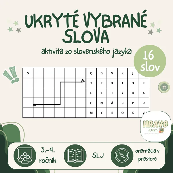 Ukryté vybrané slová 1