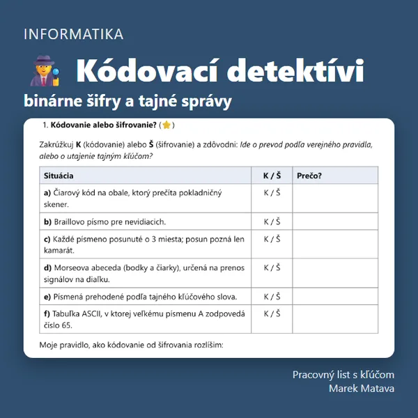🕵️ Kódovací detektívi – binárne šifry a tajné správy 1