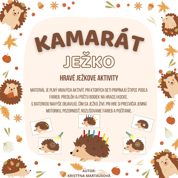 Kamarát ježko - Hravé aktivity so štipcami a baterkou 🦔 1