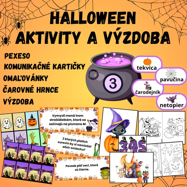 Halloween - aktivity  a výzdoba / Komunikačné kartičky 1