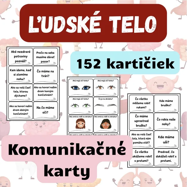 ĽUDSKÉ TELO - Komunikačné kartičky 1
