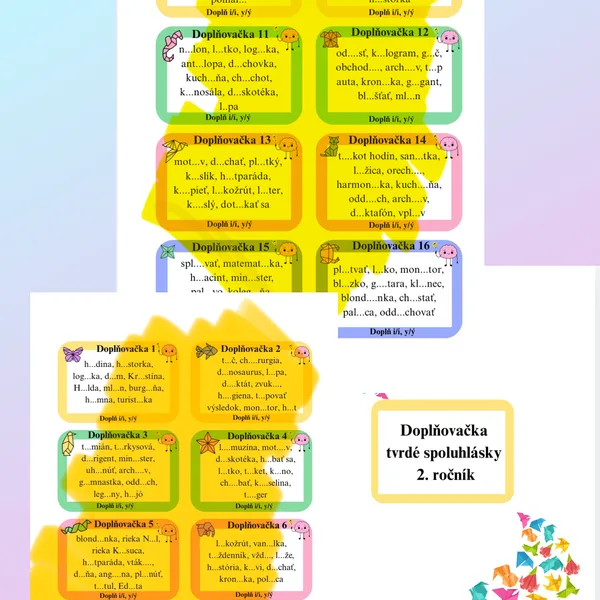 Doplňovačka po tvrdých spoluhláskach (2. ročník) 1
