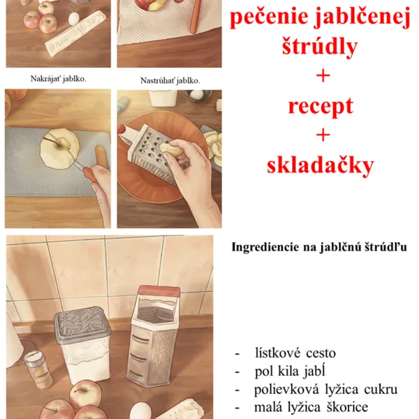 Dejové kartičky: pečenie jablčnej štrúdly (deň jablka) 1