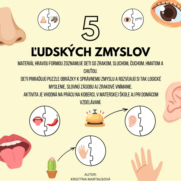 5 Ľudských zmyslov - Zmyslové hranie na koberci 👁️ 1