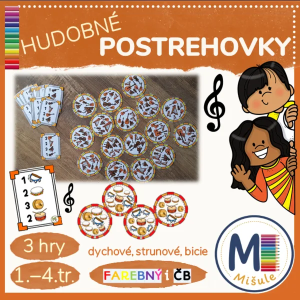 HUDOBNÉ POSTREHOVÉ HRY – HUDOBNÉ NÁSTROJE – 3 HRY 1