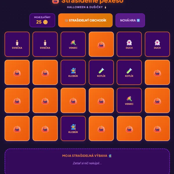 Strašidelné pexeso: Halloween a Dušičky 1