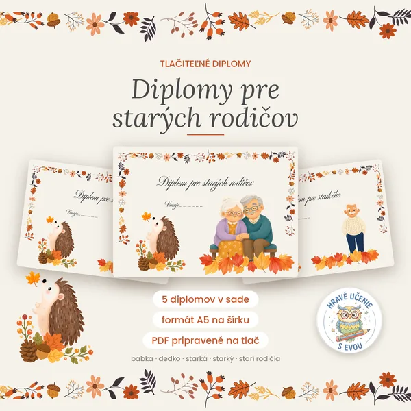 Jesenné diplomy pre starých rodičov (Mesiac úcty k starším) 1