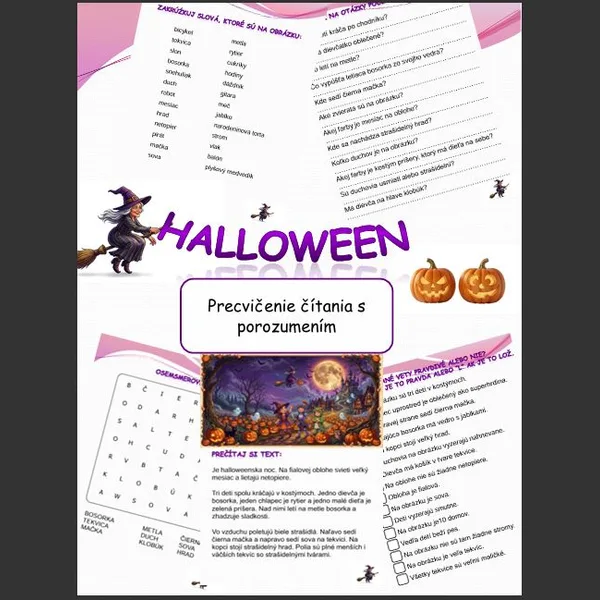 Halloween - Príbeh s porozumením a aktivity 1
