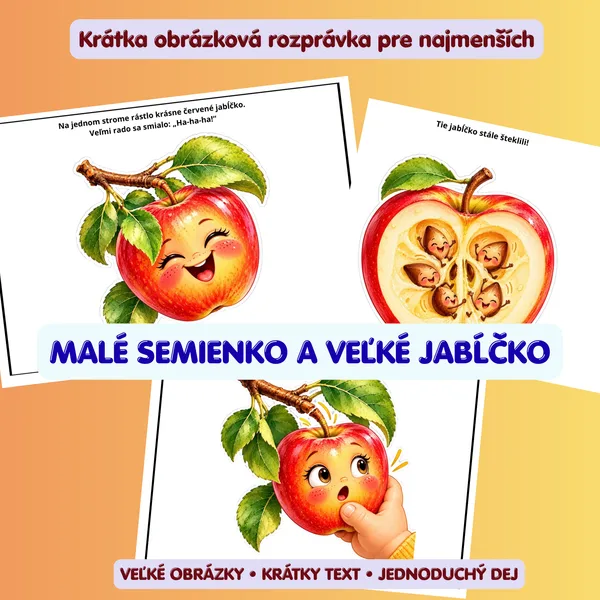 DEŇ JABLKA – Malé semienko a veľké jabĺčko | Obrázková rozprávka pre najmenších 1