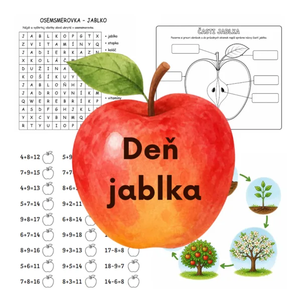 🍎 DEŇ JABLKA – tematický materiál pre druhákov 🍏 1