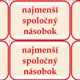 Najmenší spoločný násobok - pexeso, pracovný list s kontrolou 							 								 2