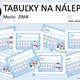 Tabuľky na nálepky motív ZIMA 2