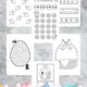 Veľká noc, čiernobiele pracovné listy 4
