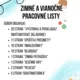 Zimné a Vianočné pracovné listy 2