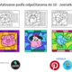 Maľovanie podľa odpočítavania do 10 - zvieratká 2