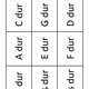 Kvintakordy durových stupníc - BINGO 4
