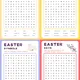 WORD SEARCH PUZZLES | Spring and Easter | osemsmerovky v angličtine 3