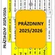 Termínovník prázdnin na rok 2025/2026 2