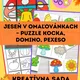 Jeseň v omaľovánkach – puzzle kocka, domino, pexeso 2